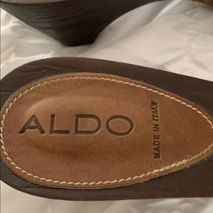 Aldo Shoes - Aldo wooden and leather clog sandals Aldo Shoes - Aldo wooden and leather clog sandals